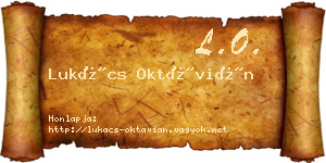 Lukács Oktávián névjegykártya